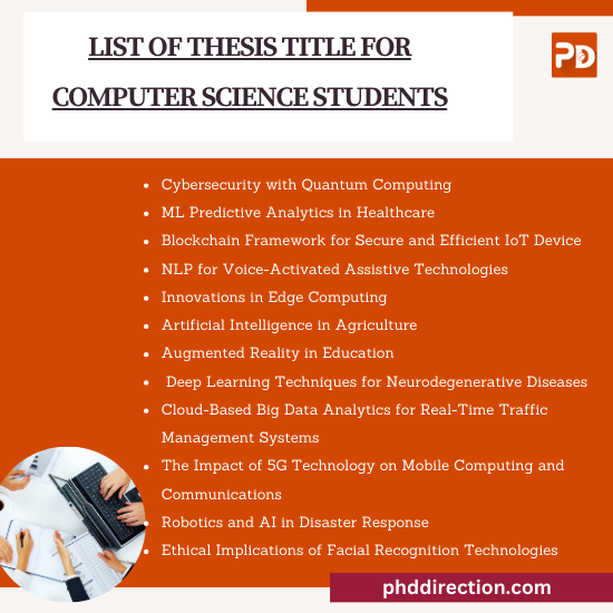 List of Thesis Projects for Computer Science Students