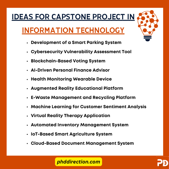 Topics for Capstone Project in Information Technology